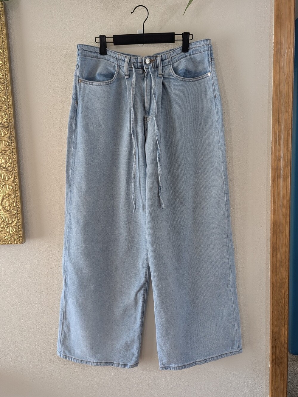Sam Edelman Light Blue Baggy Wide Leg Jeans size 28 NWT